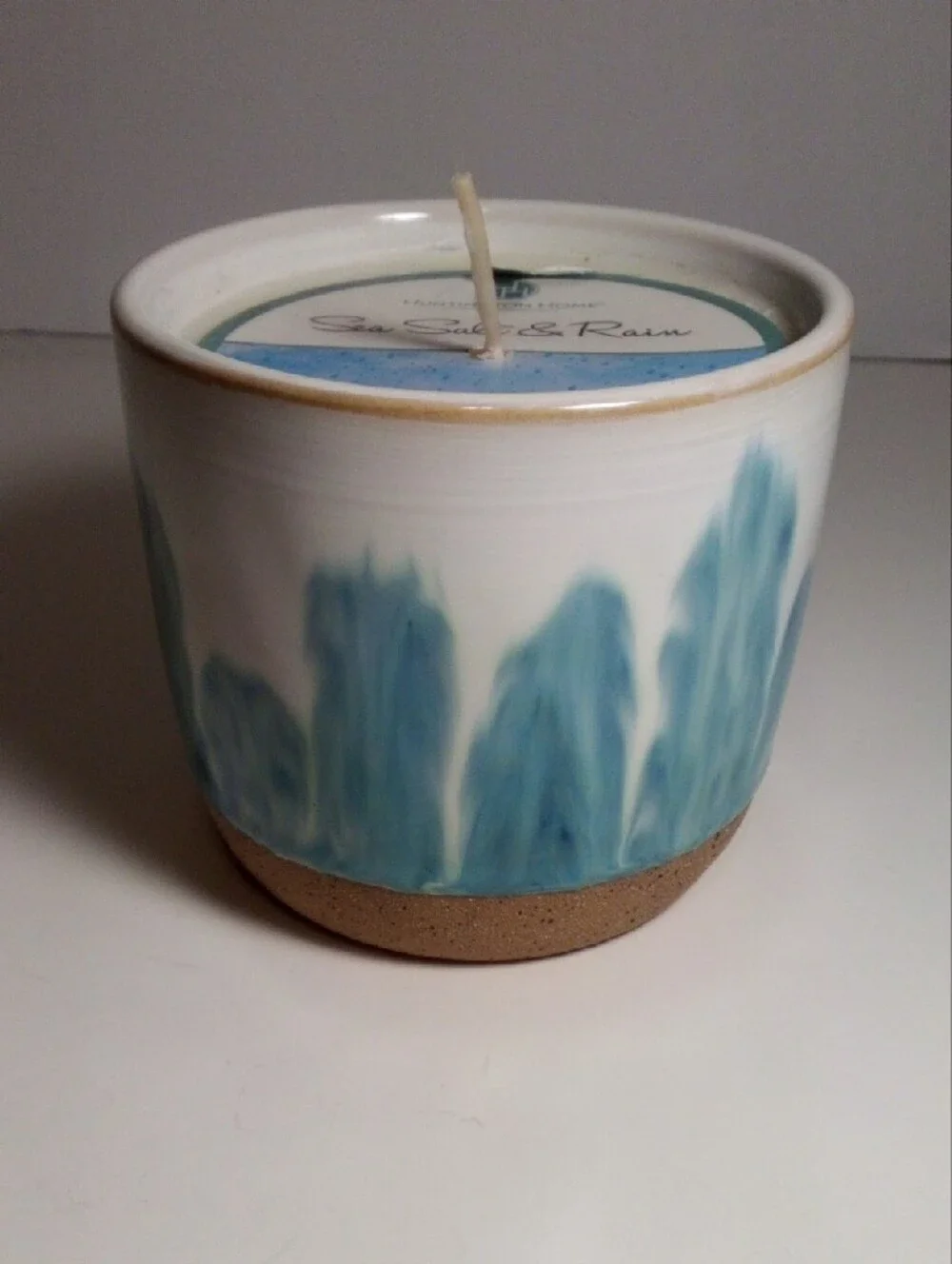 Huntington Home Sea Salt & Rain Scented Candle - Blue 12.5 Oz